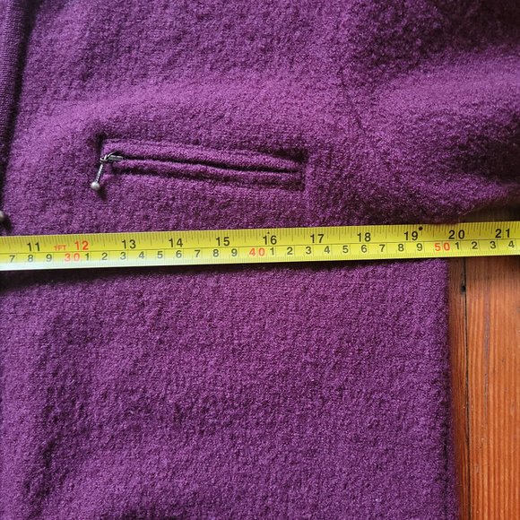 Vintage Pure Wool Plum Tabi Zip Jacket/Coat, sz Small/Medium - Picture 6 of 14